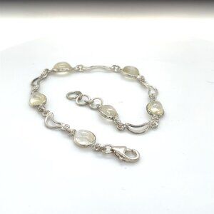 Sterling Silver and Moonstone Bracelet or Anklet